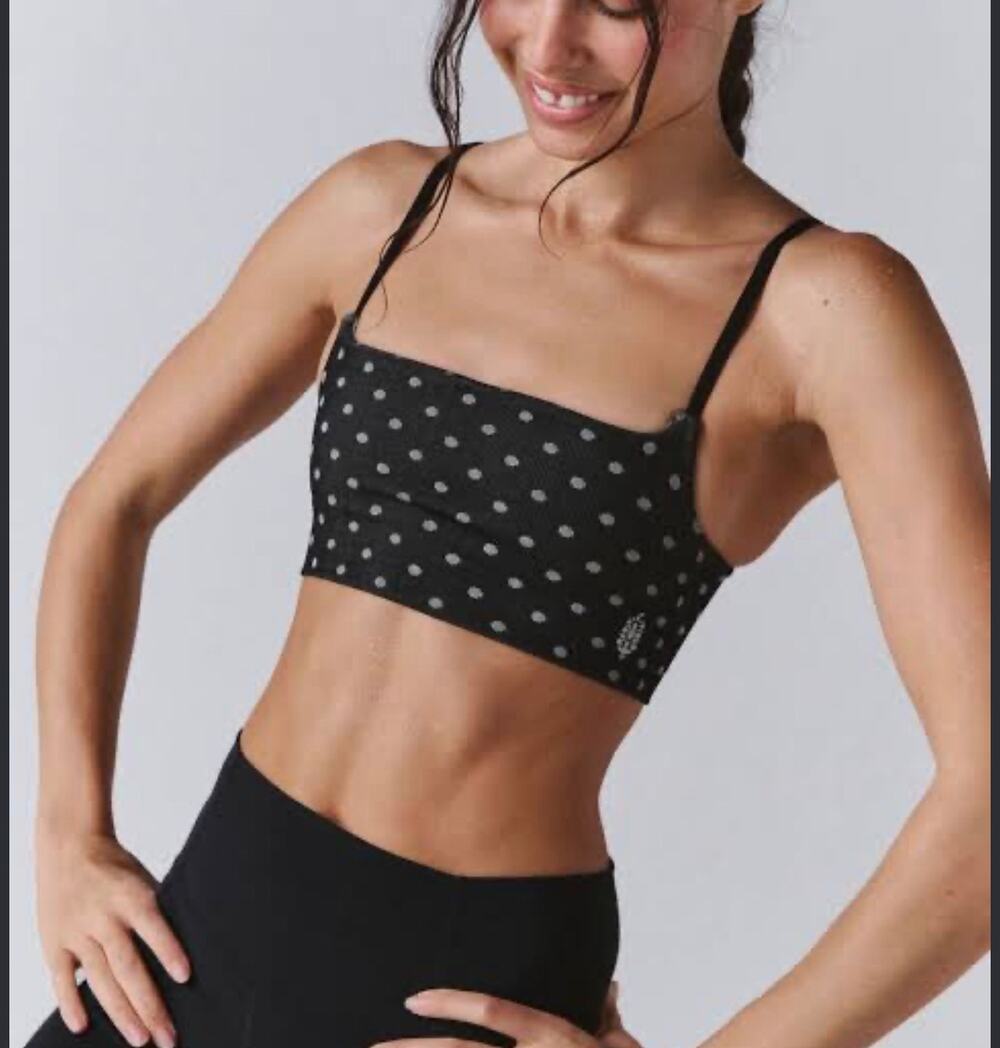 Free People Movement Tighten Up Reversible Polka Dot Bra